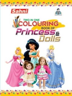 Two In One Colouring Book Of Princess and Dolls