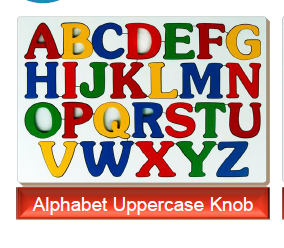Alphabet learning Uppercase Knob toys