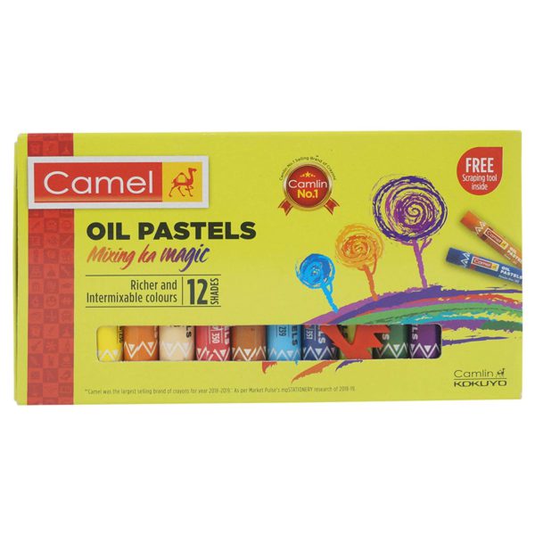 Camel Oil Pastels 12 Shades (Pack of 1)