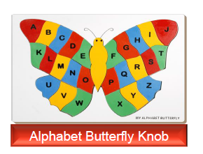 Alphabet-butterfly-knob