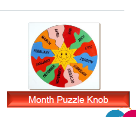 Month Puzzle Knob