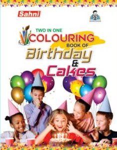 Two In One Colouring Book Of Birthday and Cakes