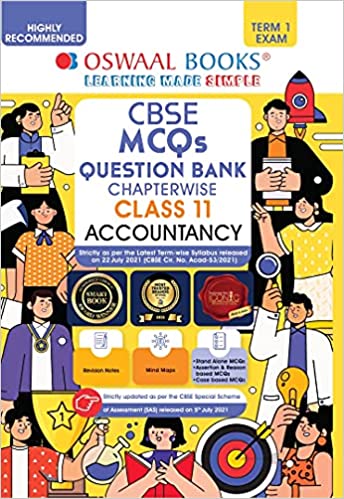 Oswaal CBSE MCQs Question Bank Chapterwise & Topicwise For Term-I, Class 11, Accountancy (With the largest MCQ Question Pool for 2021-22 Exam)